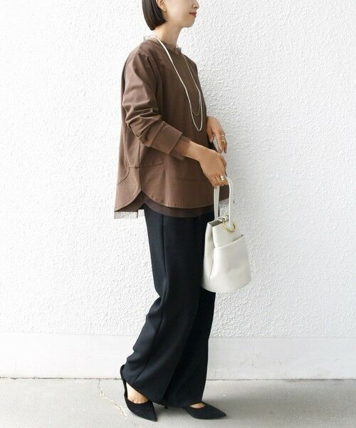 SHIPS / シップス カットソー | 【WEB限定】チュール コンビ ラウンド カットソー | 詳細14