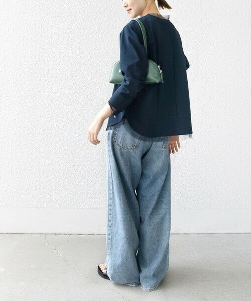 SHIPS / シップス カットソー | 【WEB限定】チュール コンビ ラウンド カットソー | 詳細23