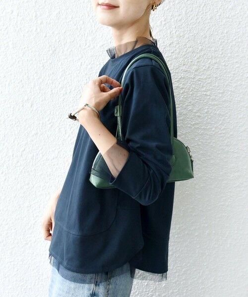 SHIPS / シップス カットソー | 【WEB限定】チュール コンビ ラウンド カットソー | 詳細29