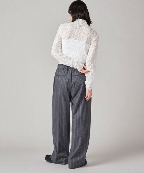 SHIPS / シップス カットソー | SHIPS NINE CASE:〈手洗い可能〉シアー レース ハイネック プルオーバー | 詳細14