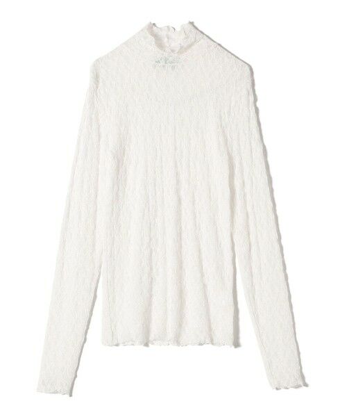 SHIPS / シップス カットソー | SHIPS NINE CASE:〈手洗い可能〉シアー レース ハイネック プルオーバー | 詳細24