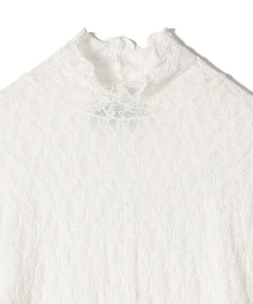 SHIPS / シップス カットソー | SHIPS NINE CASE:〈手洗い可能〉シアー レース ハイネック プルオーバー | 詳細26