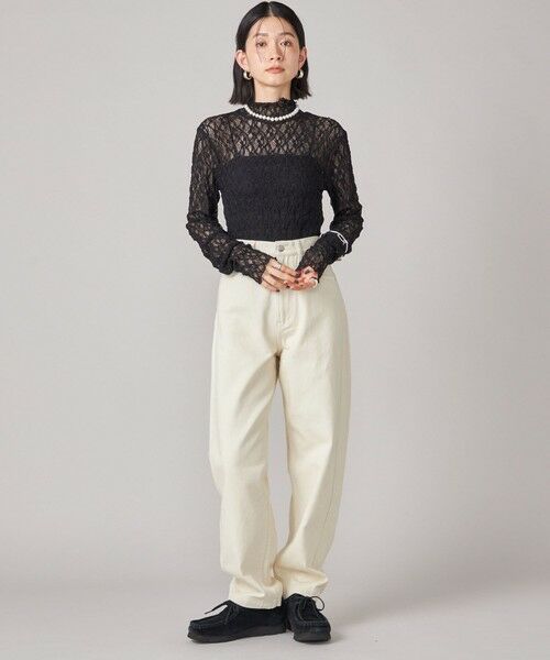 SHIPS / シップス カットソー | SHIPS NINE CASE:〈手洗い可能〉シアー レース ハイネック プルオーバー | 詳細30