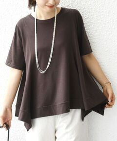 SHIPS / シップス カットソー | ヘムフレア ショート スリーブ プルオーバー