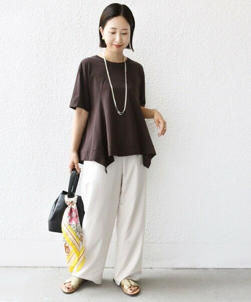 SHIPS / シップス カットソー | ヘムフレア ショート スリーブ プルオーバー | 詳細24