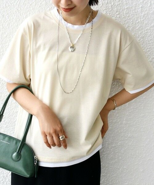 SHIPS / シップス Tシャツ | 〈接触冷感〉レイヤード ライク TEE | 詳細14