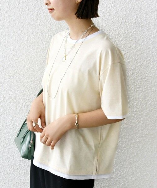 SHIPS / シップス Tシャツ | 〈接触冷感〉レイヤード ライク TEE | 詳細15