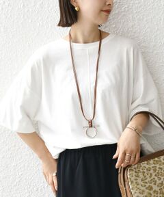 SHIPS / シップス カットソー | 裾タック コクーン ショートスリーブ プルオーバー