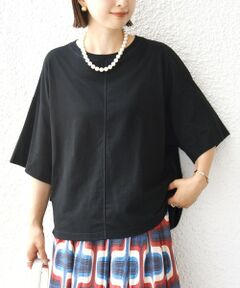 SHIPS / シップス カットソー | 裾タック コクーン ショートスリーブ プルオーバー