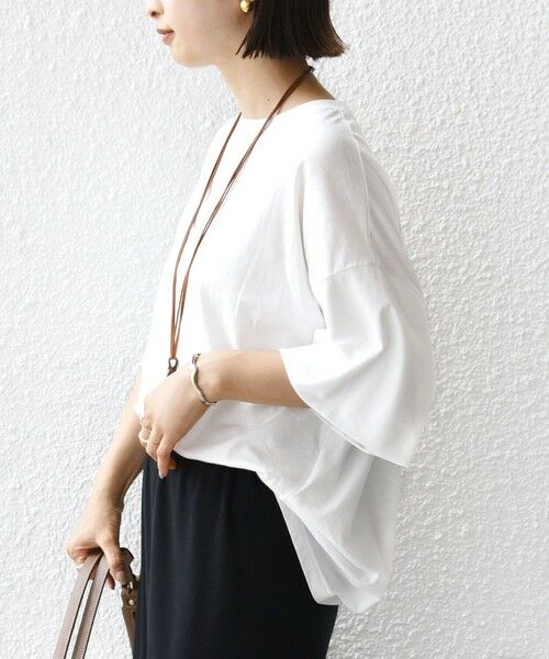 SHIPS / シップス カットソー | 裾タック コクーン ショートスリーブ プルオーバー | 詳細6