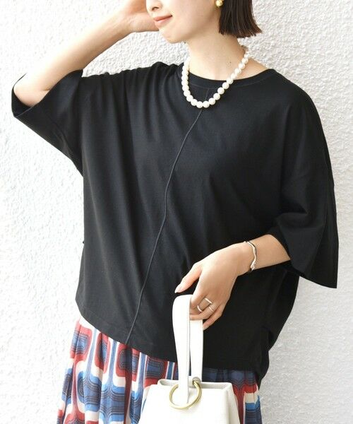 SHIPS / シップス カットソー | 裾タック コクーン ショートスリーブ プルオーバー | 詳細19