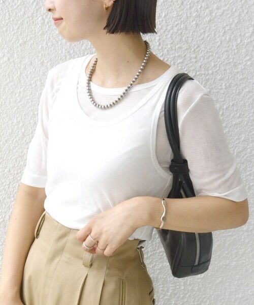 SHIPS / シップス Tシャツ | シアー フライス レイヤード TEE | 詳細6