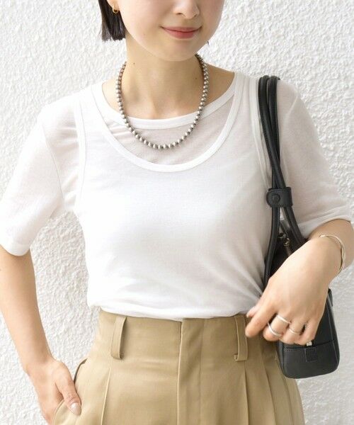 SHIPS / シップス Tシャツ | シアー フライス レイヤード TEE | 詳細9