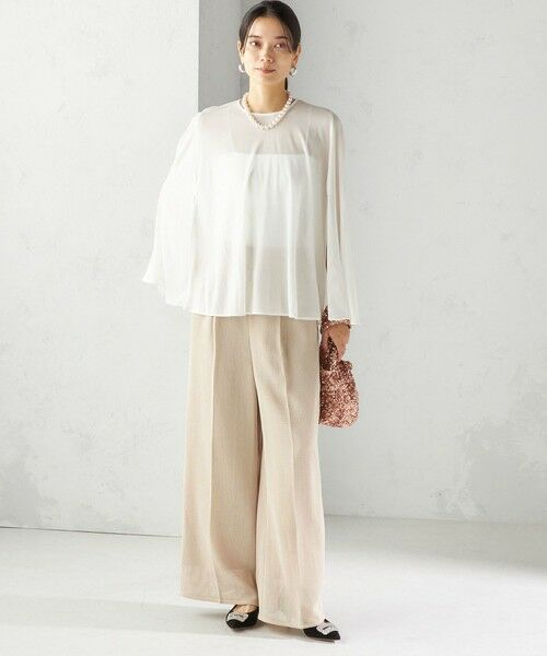 SHIPS / シップス その他パンツ | troisiemeCHACO:〈洗濯機可能〉メッシュ ワイド パンツ（セレモニー対応可） | 詳細13