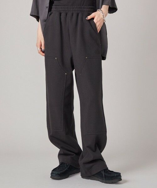 SHIPS / シップス その他パンツ | SHIPS NINE CASE:〈洗濯機可能〉裏毛 ダブルニー パンツ(ブラック)