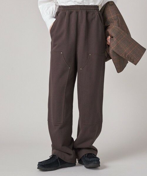 SHIPS / シップス その他パンツ | SHIPS NINE CASE:〈洗濯機可能〉裏毛 ダブルニー パンツ(ブラウン)