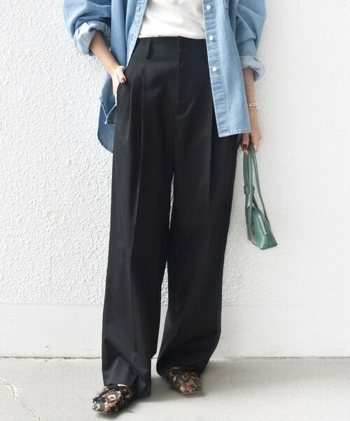 SHIPS / シップス その他パンツ | 〈洗濯機可能〉ハイカウント ツイル 2タック ワイド パンツ | 詳細10