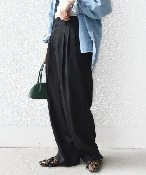 SHIPS / シップス その他パンツ | 〈洗濯機可能〉ハイカウント ツイル 2タック ワイド パンツ | 詳細11