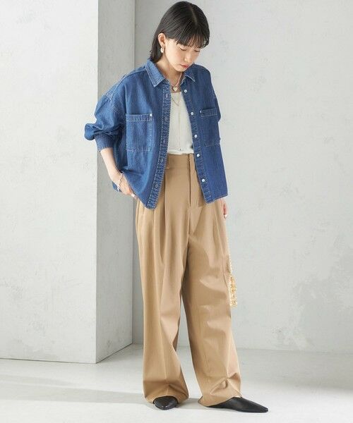 SHIPS / シップス その他パンツ | 〈洗濯機可能〉ハイカウント ツイル 2タック ワイド パンツ | 詳細17