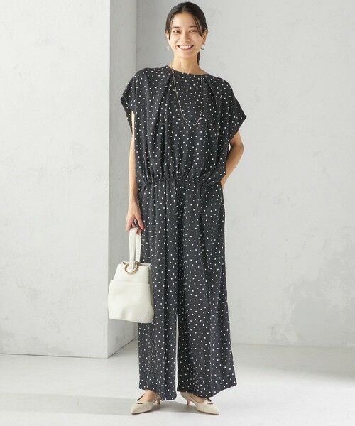 SHIPS / シップス その他パンツ | 〈手洗い可能〉ドット / 無地 タック ギャザー ワイド パンツ | 詳細1