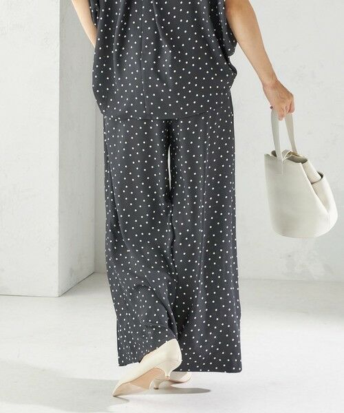 SHIPS / シップス その他パンツ | 〈手洗い可能〉ドット / 無地 タック ギャザー ワイド パンツ | 詳細9