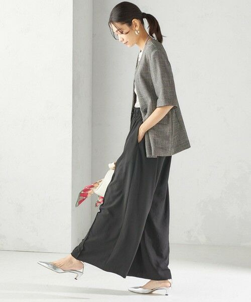 SHIPS / シップス その他パンツ | 〈手洗い可能〉ドット / 無地 タック ギャザー ワイド パンツ | 詳細24