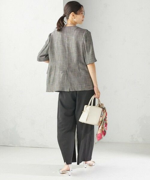 SHIPS / シップス その他パンツ | 〈手洗い可能〉ドット / 無地 タック ギャザー ワイド パンツ | 詳細25