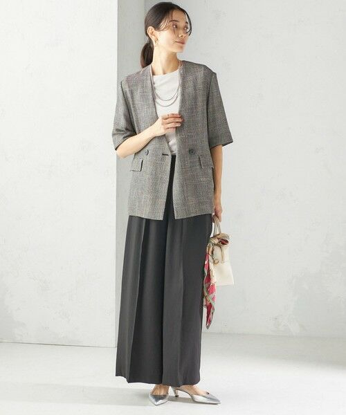 SHIPS / シップス その他パンツ | 〈手洗い可能〉ドット / 無地 タック ギャザー ワイド パンツ | 詳細28