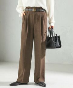 SHIPS / シップス ショート・ハーフ・半端丈パンツ | 《一部追加予約》〈手洗い可能〉TUMUGITO(R) シャーク ツイード タック パンツ