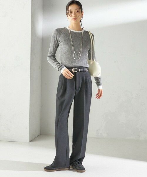 SHIPS / シップス ショート・ハーフ・半端丈パンツ | 《一部追加予約》〈手洗い可能〉TUMUGITO(R) シャーク ツイード タック パンツ | 詳細15