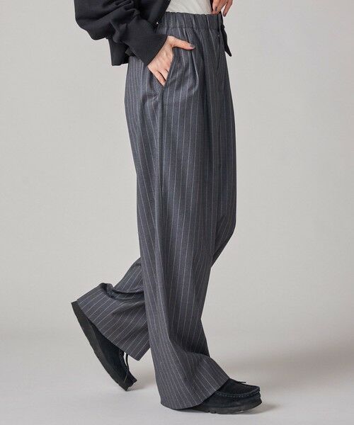 SHIPS / シップス ショート・ハーフ・半端丈パンツ | SHIPS NINE CASE:〈手洗い可能〉ストライプ イージー パンツ | 詳細11