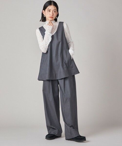 SHIPS / シップス ショート・ハーフ・半端丈パンツ | SHIPS NINE CASE:〈手洗い可能〉ストライプ イージー パンツ | 詳細20