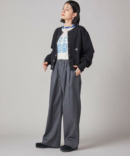 SHIPS / シップス ショート・ハーフ・半端丈パンツ | SHIPS NINE CASE:〈手洗い可能〉ストライプ イージー パンツ | 詳細3