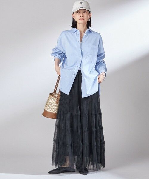 SHIPS / シップス ロング・マキシ丈スカート | 〈手洗い可能〉チュール プリーツ ティアード スカート | 詳細11