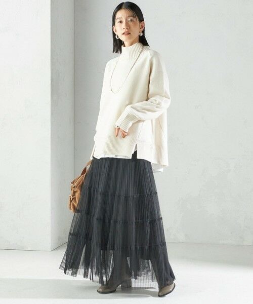 SHIPS / シップス ロング・マキシ丈スカート | 〈手洗い可能〉チュール プリーツ ティアード スカート | 詳細13