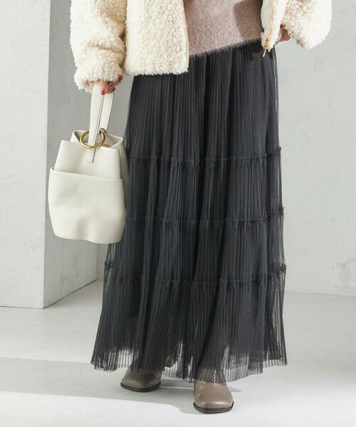SHIPS / シップス ロング・マキシ丈スカート | 〈手洗い可能〉チュール プリーツ ティアード スカート | 詳細19