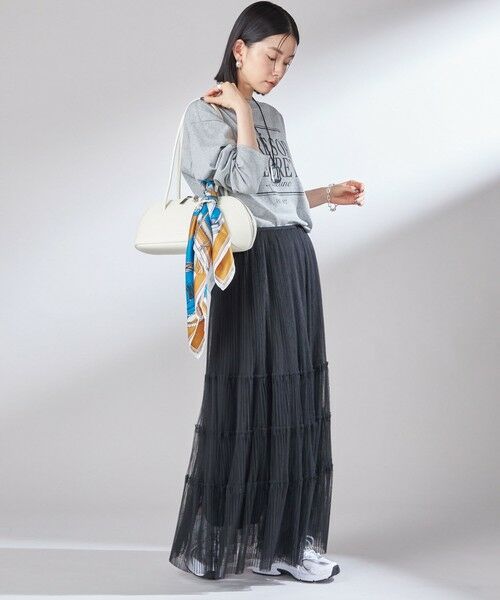SHIPS / シップス ロング・マキシ丈スカート | 〈手洗い可能〉チュール プリーツ ティアード スカート | 詳細3