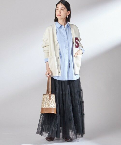 SHIPS / シップス ロング・マキシ丈スカート | 〈手洗い可能〉チュール プリーツ ティアード スカート | 詳細9