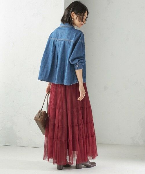 SHIPS / シップス ロング・マキシ丈スカート | 〈手洗い可能〉チュール プリーツ ティアード スカート | 詳細27