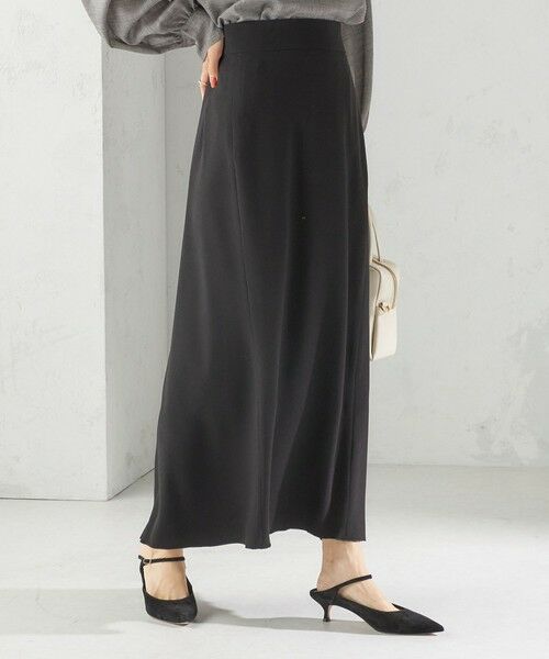 SHIPS / シップス ロング・マキシ丈スカート | 〈手洗い可能〉アセテート混 バックサテン マーメイド スカート | 詳細13
