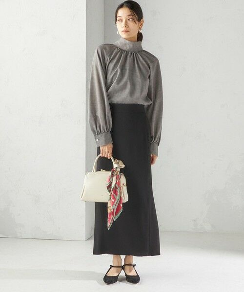 SHIPS / シップス ロング・マキシ丈スカート | 〈手洗い可能〉アセテート混 バックサテン マーメイド スカート | 詳細2