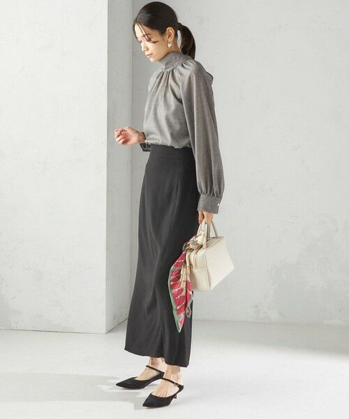 SHIPS / シップス ロング・マキシ丈スカート | 〈手洗い可能〉アセテート混 バックサテン マーメイド スカート | 詳細3