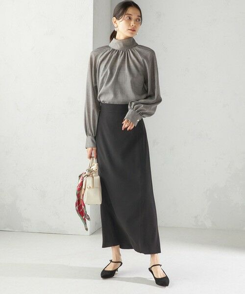 SHIPS / シップス ロング・マキシ丈スカート | 〈手洗い可能〉アセテート混 バックサテン マーメイド スカート | 詳細6