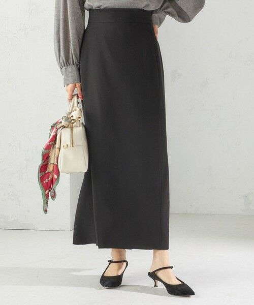 SHIPS / シップス ロング・マキシ丈スカート | 〈手洗い可能〉アセテート混 バックサテン マーメイド スカート | 詳細8