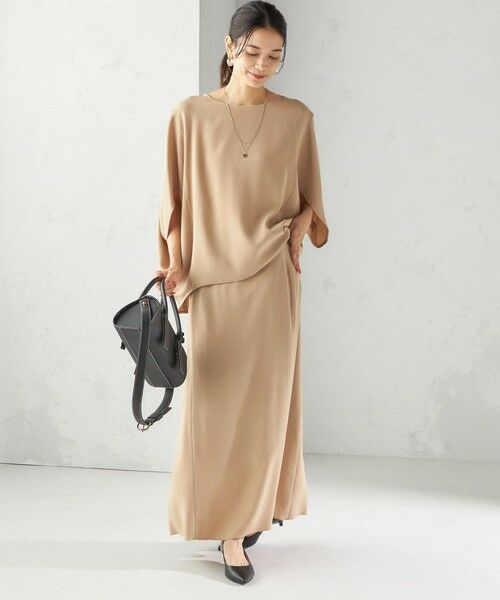 SHIPS / シップス ロング・マキシ丈スカート | 〈手洗い可能〉アセテート混 バックサテン マーメイド スカート | 詳細16