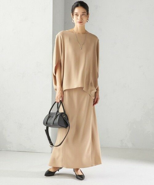 SHIPS / シップス ロング・マキシ丈スカート | 〈手洗い可能〉アセテート混 バックサテン マーメイド スカート | 詳細17