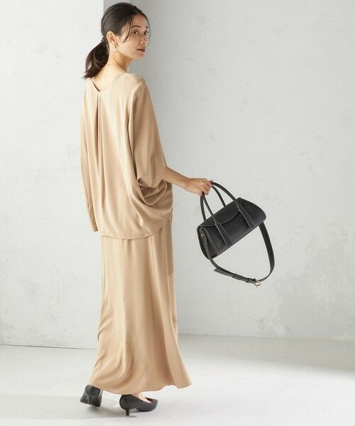 SHIPS / シップス ロング・マキシ丈スカート | 〈手洗い可能〉アセテート混 バックサテン マーメイド スカート | 詳細20