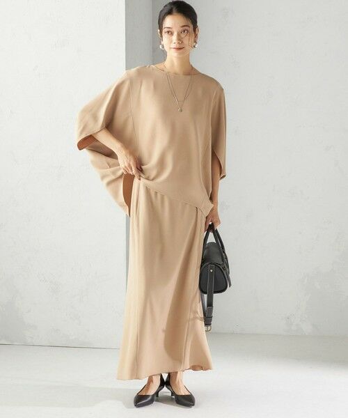 SHIPS / シップス ロング・マキシ丈スカート | 〈手洗い可能〉アセテート混 バックサテン マーメイド スカート | 詳細22