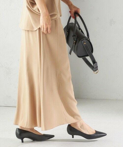 SHIPS / シップス ロング・マキシ丈スカート | 〈手洗い可能〉アセテート混 バックサテン マーメイド スカート | 詳細24