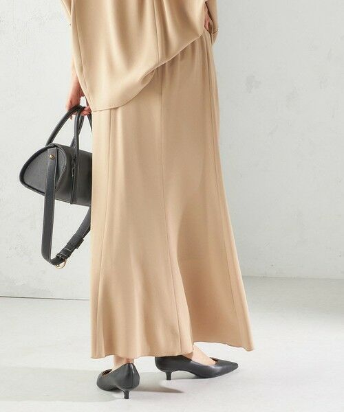SHIPS / シップス ロング・マキシ丈スカート | 〈手洗い可能〉アセテート混 バックサテン マーメイド スカート | 詳細25